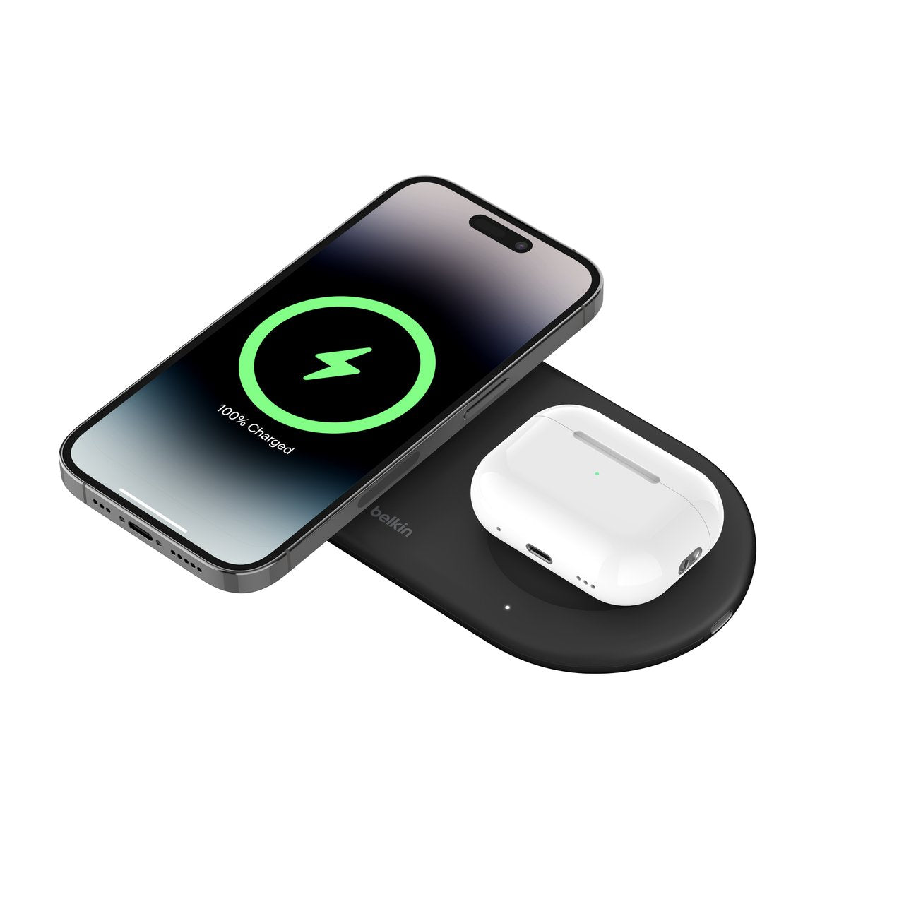 Base De Carga Belkin Boost Charge Pro 2 En 1 Qi2 Con Imán De 15 W Wiz021vfbk