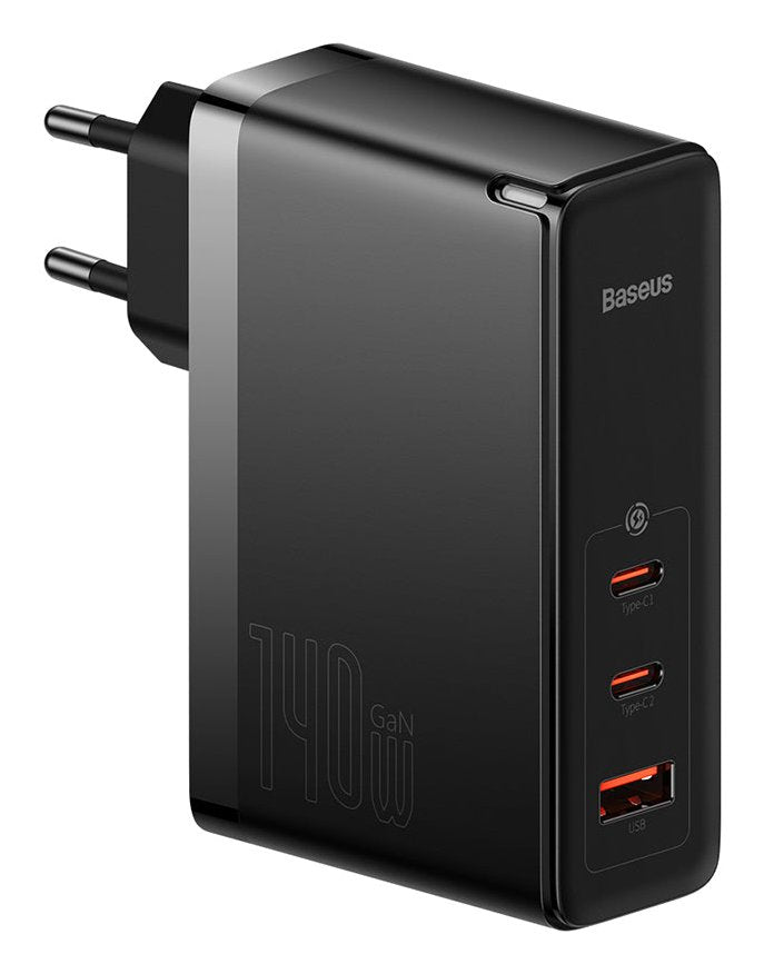 Cargador Baseus Gan5 Pro 2xusb-C + Usb, 140w (Czarna)