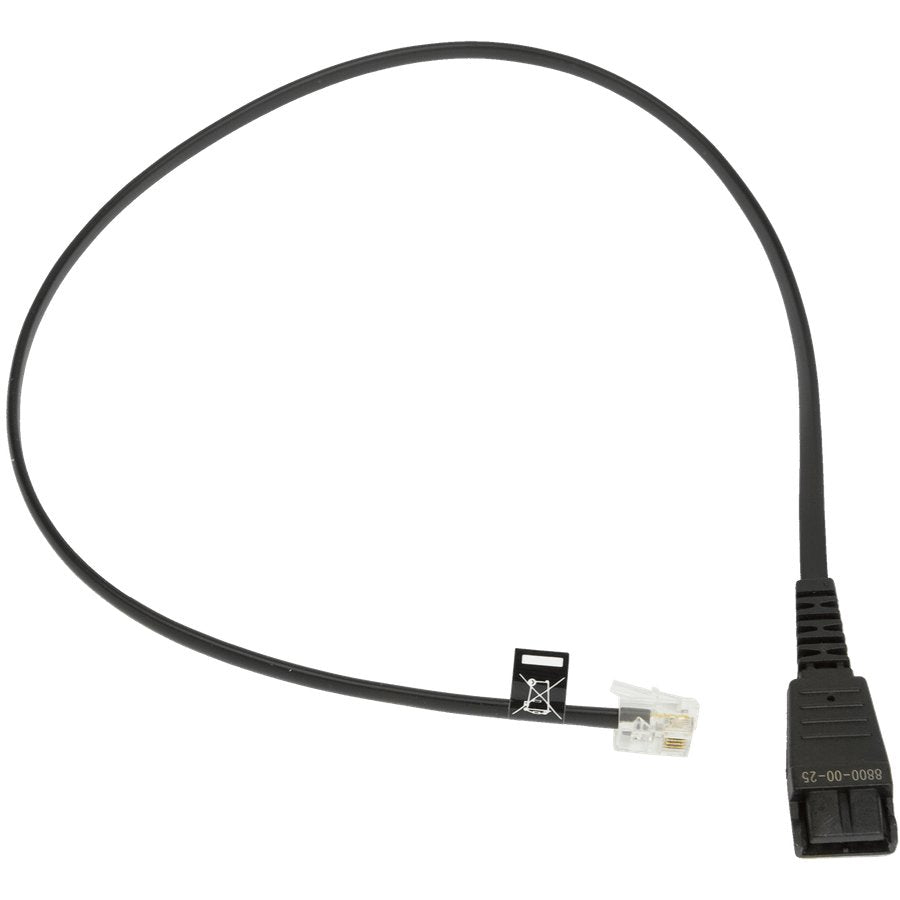 Cable De Audio Jabra 8800-00-25 - Desconexión Rápida Audio - Rj-11 Macho Teléfono