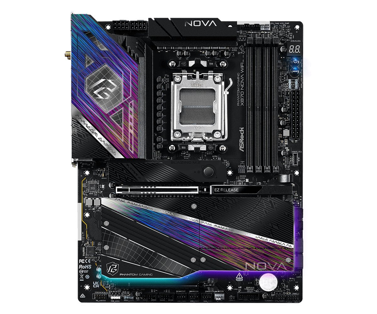 Asrock X870 Nova Wifi Am5 Atx Hdmi Usb-C Ddr5