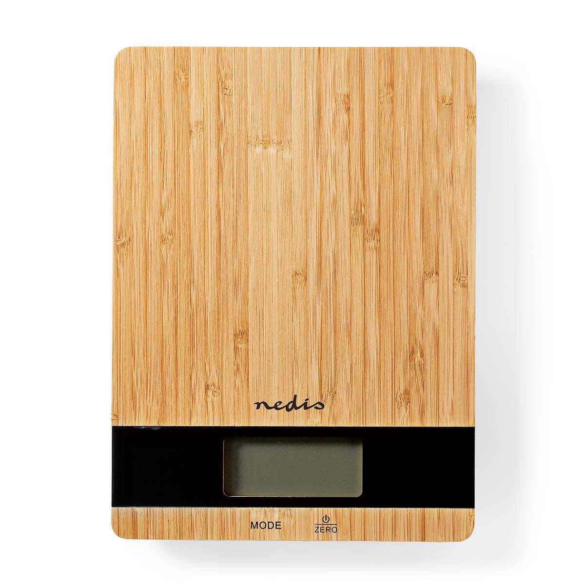 Nedis Bascula De Cocina Digital Madera / Plastico Marron