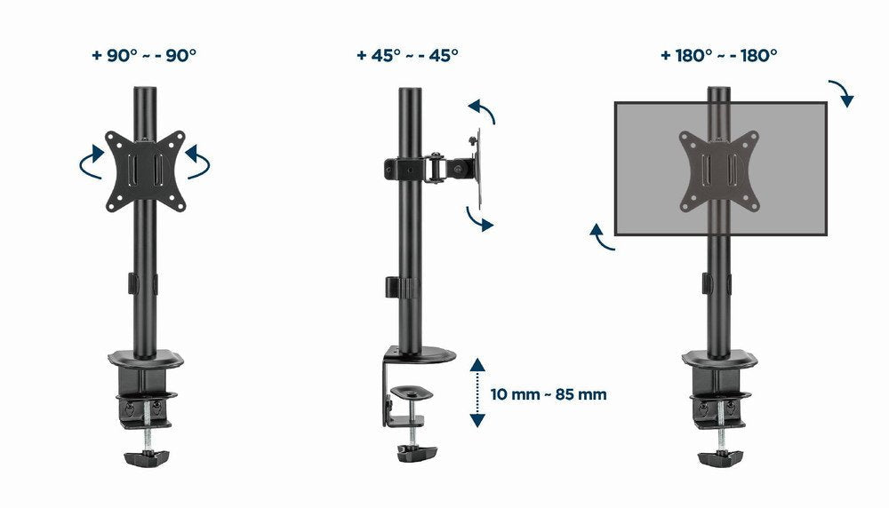 Gembird Soporte De Mesa Ajustable Para 1 Monitor 17-32" Ma-D1-02