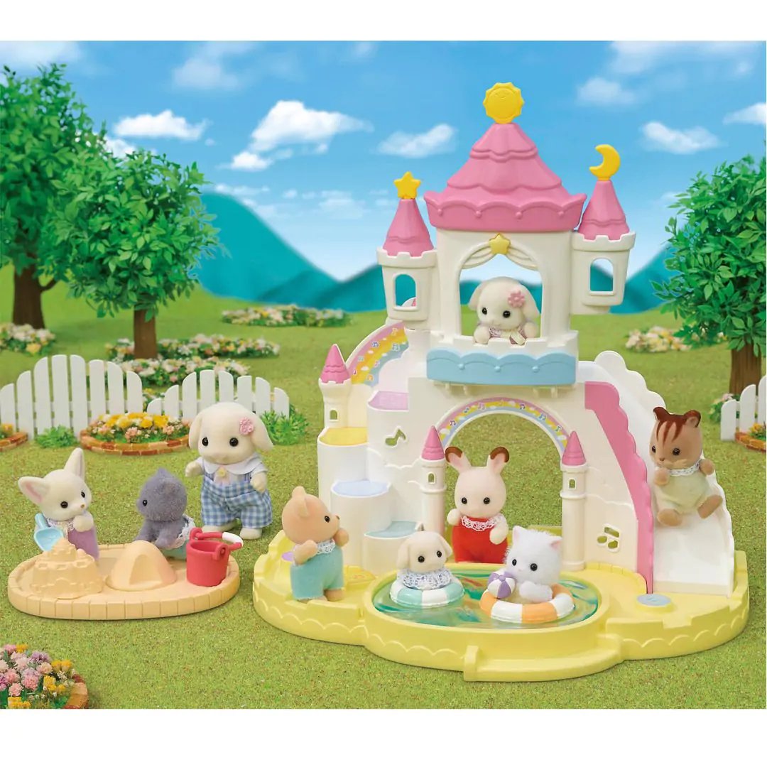 Epoch Sylvanian Families - Erlebniskindergarten Sandkasten Y Pool Con Figur 5746