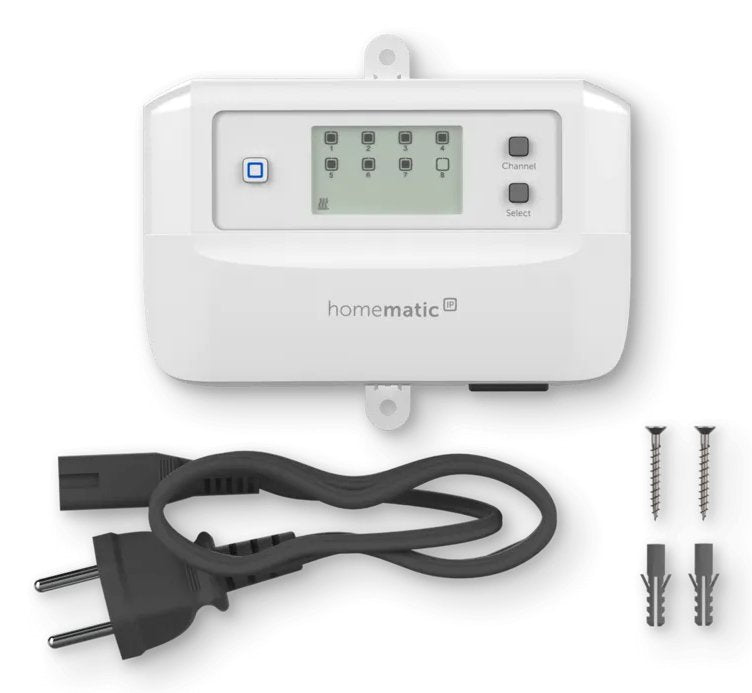 Eq-3 Ag Homematic Ip Fussbodenheizungscontroller - 8 Canales, Motorisch, Digitales Thermostat, Room, Rf, Blanco, Ip20, Botones