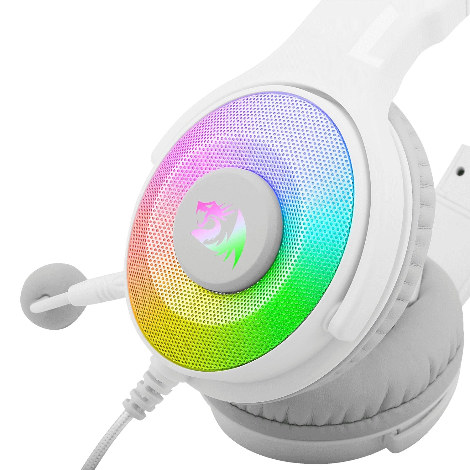 EAN 6950376772671 - REDRAGON H350W-RGB auricular y casco Auriculares Alámbrico Diadema Juego USB tipo A Blanco imagen 4