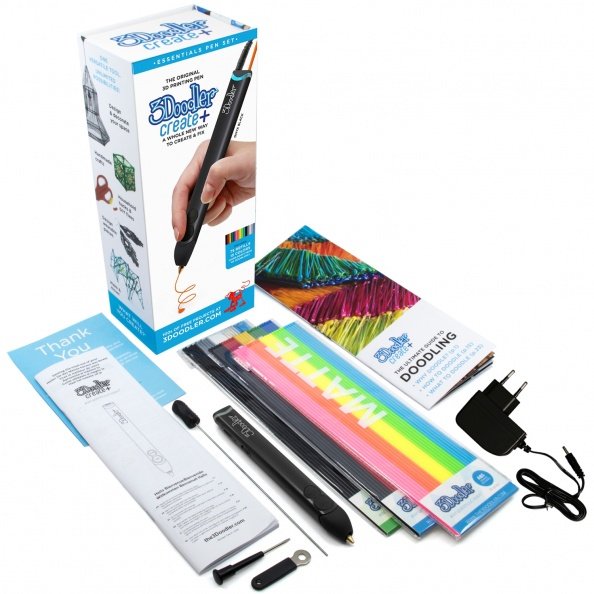 3doodler Create Y Pro Filament Pla 3mm, 250 Piezas, 5 Colores (Negro / Blanco / Azul / Trans / Gris), Pl-Mix1-250