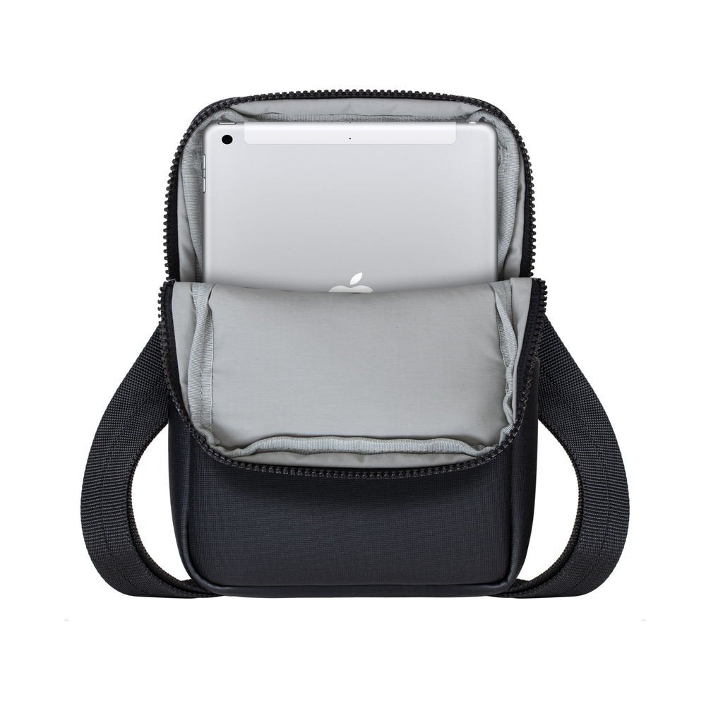 Rivacase 8810 Black Melange Crossbody Bag Para Tablets 8"