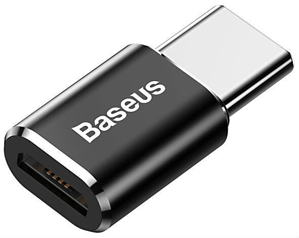 Adaptador Baseus Usb-C Macho A Microusb Hembra 2.4a, Negro