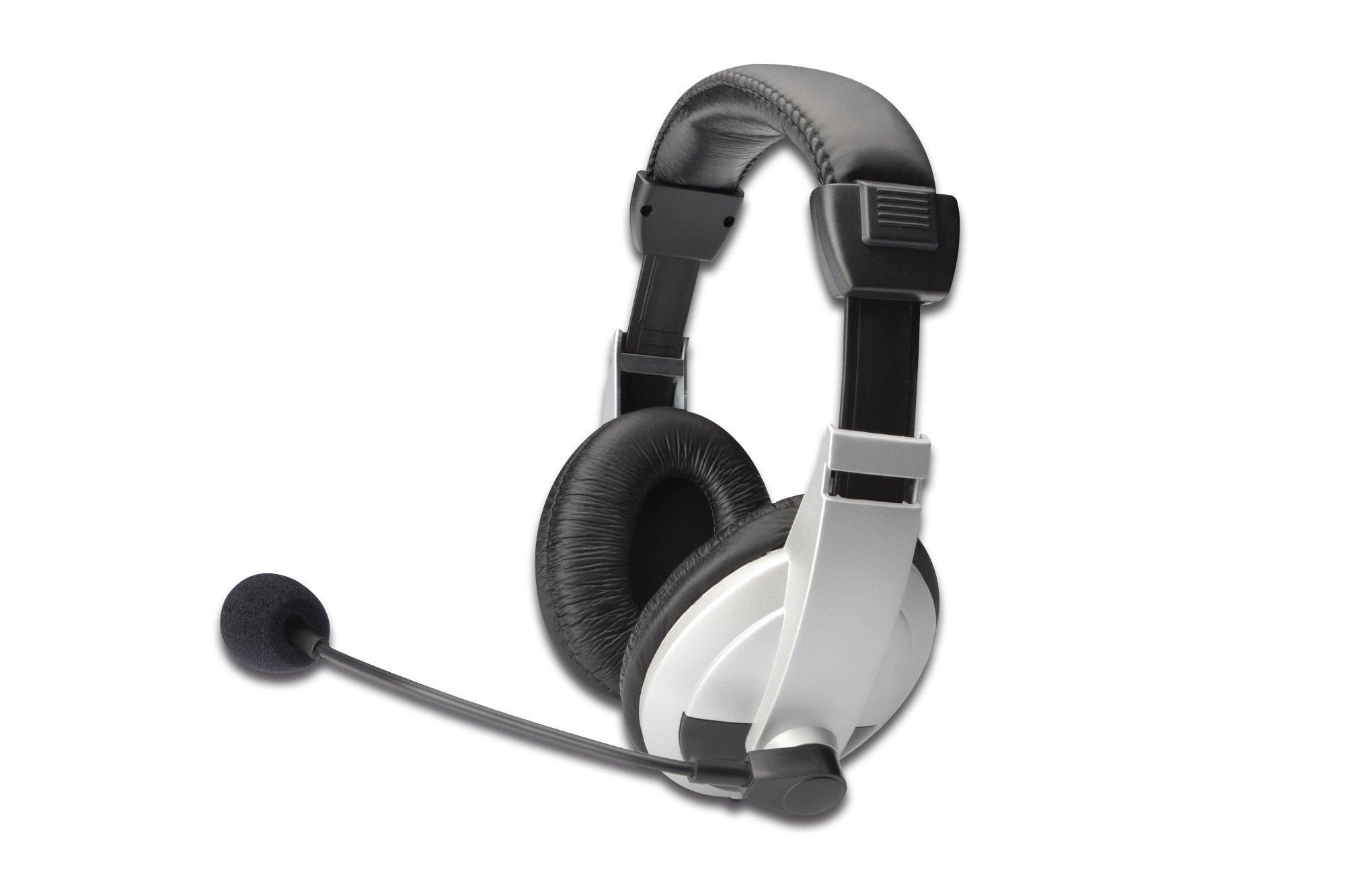 EAN 4016032320876 - Digitus DA-12201 auricular y casco Alámbrico Diadema Llamadas/Música Negro, Blanco imagen 1