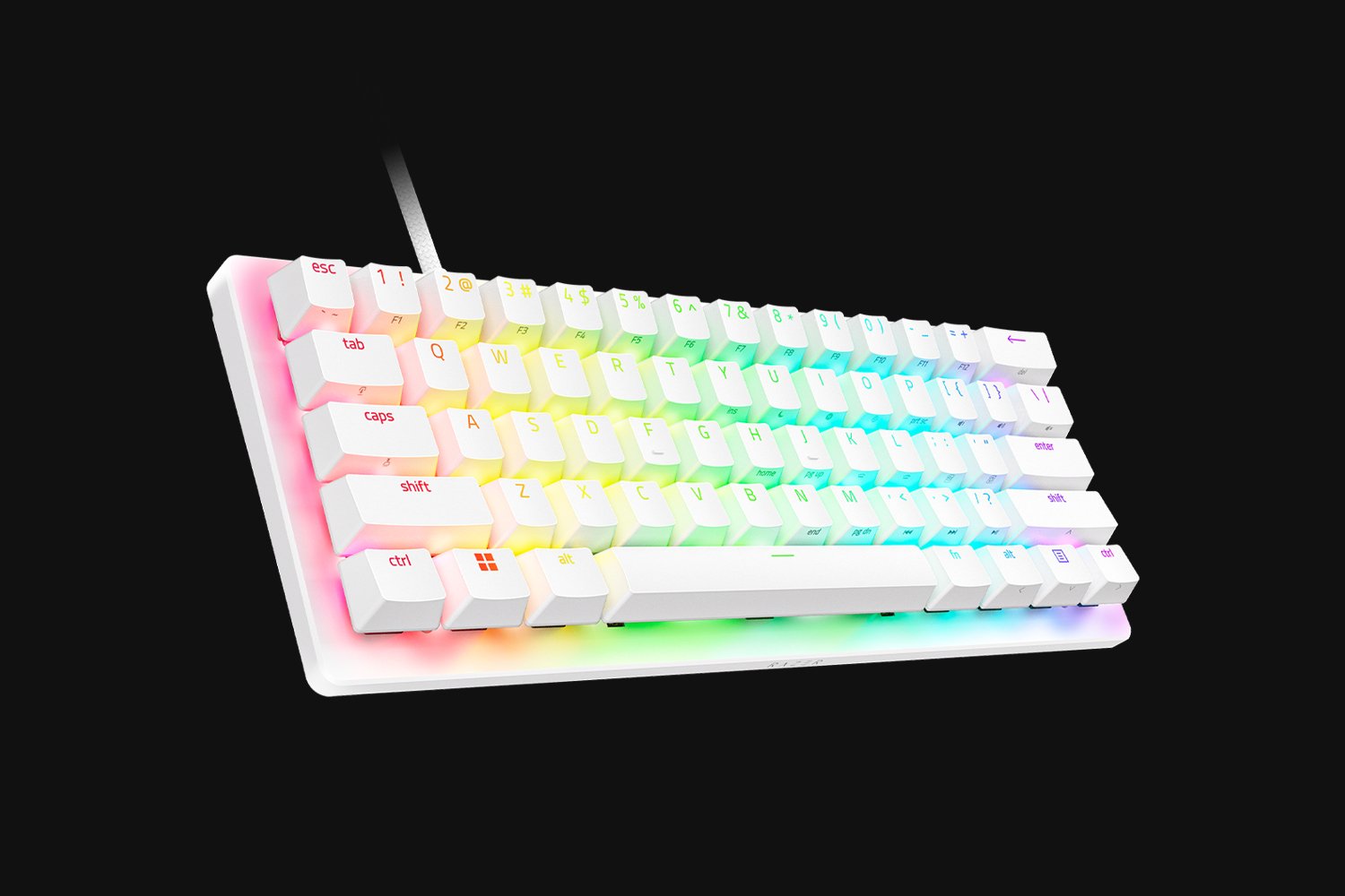 Teclado Razer Huntsman V3 Pro Tenkeyless - Blanco - Us Layout