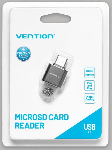 EAN 6922794782525 - Vention CLMH0 lector de tarjeta USB 2.0 Type-C Gris imagen 2