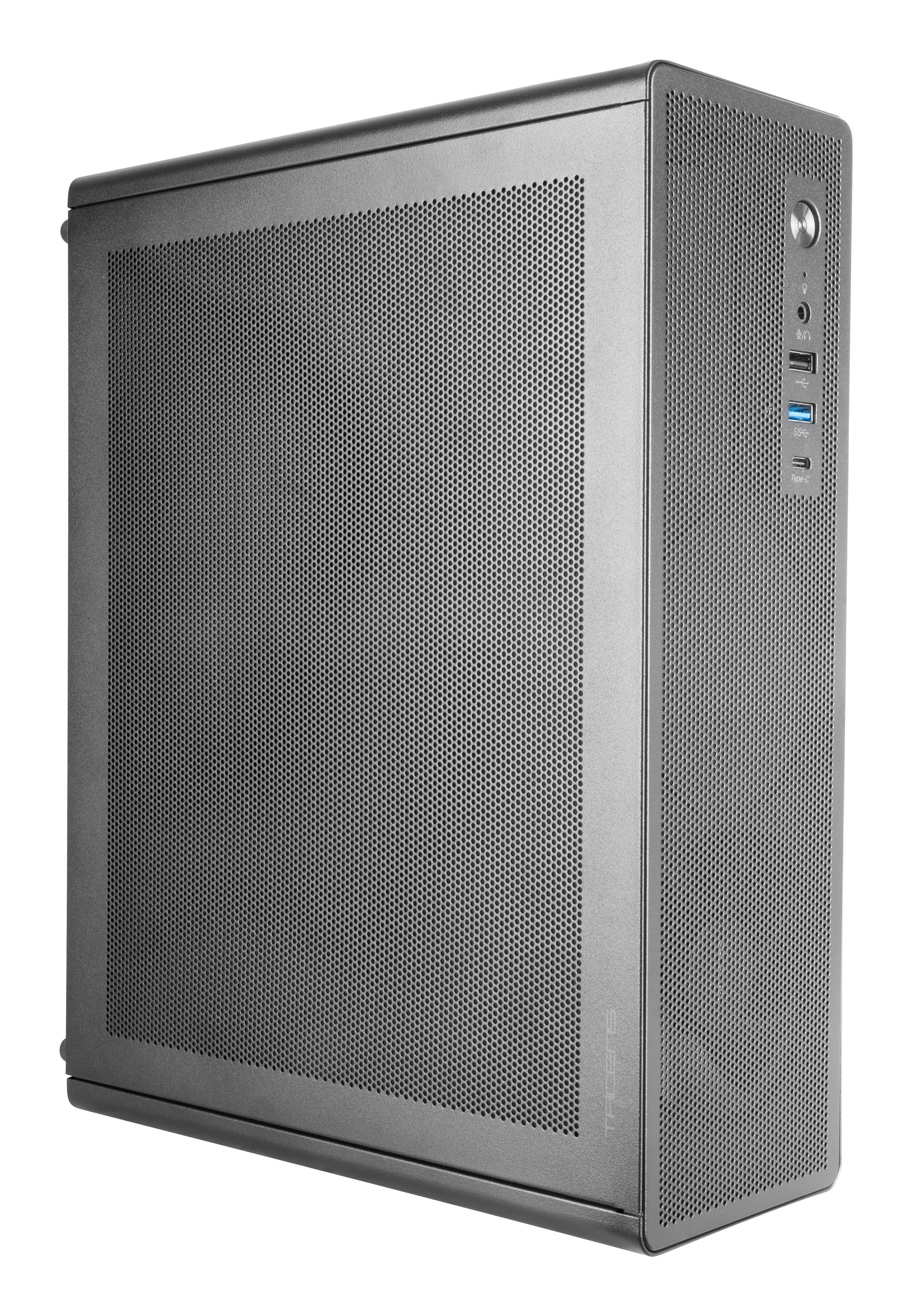 Caja Microatx Slim Tacens 2aeroslim500 90mm Fan Paneles Mesh Usb-C Color Negro F.A Tfx 500w