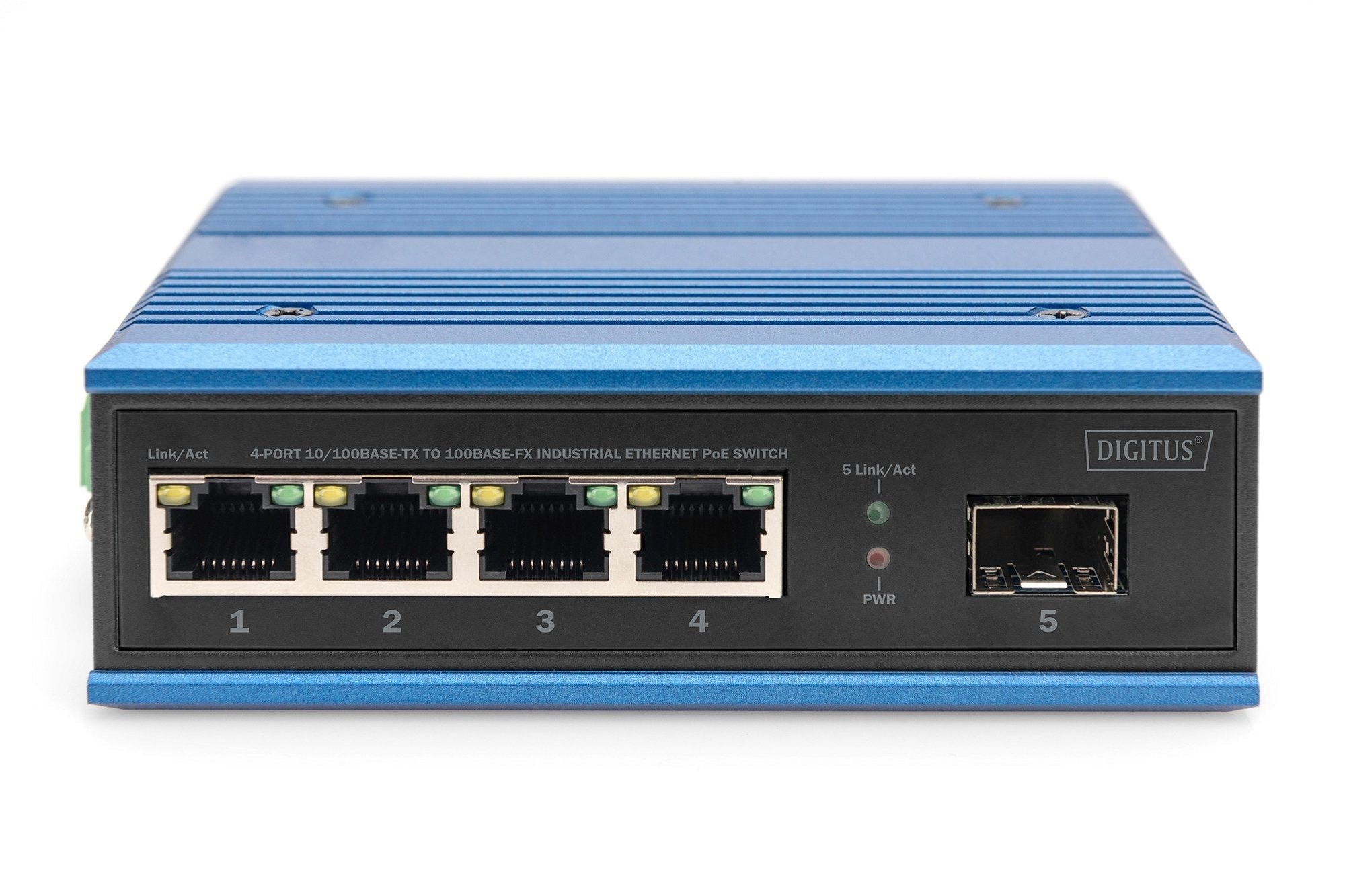 Digitus Switch Ind. 4-Port 10 100 30w Poe Unmanaged Azul