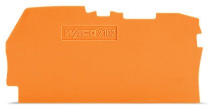 Wago 2102-1292 Abschluss-Und Zwischenplatte,0,8 Mm Dick,Orange