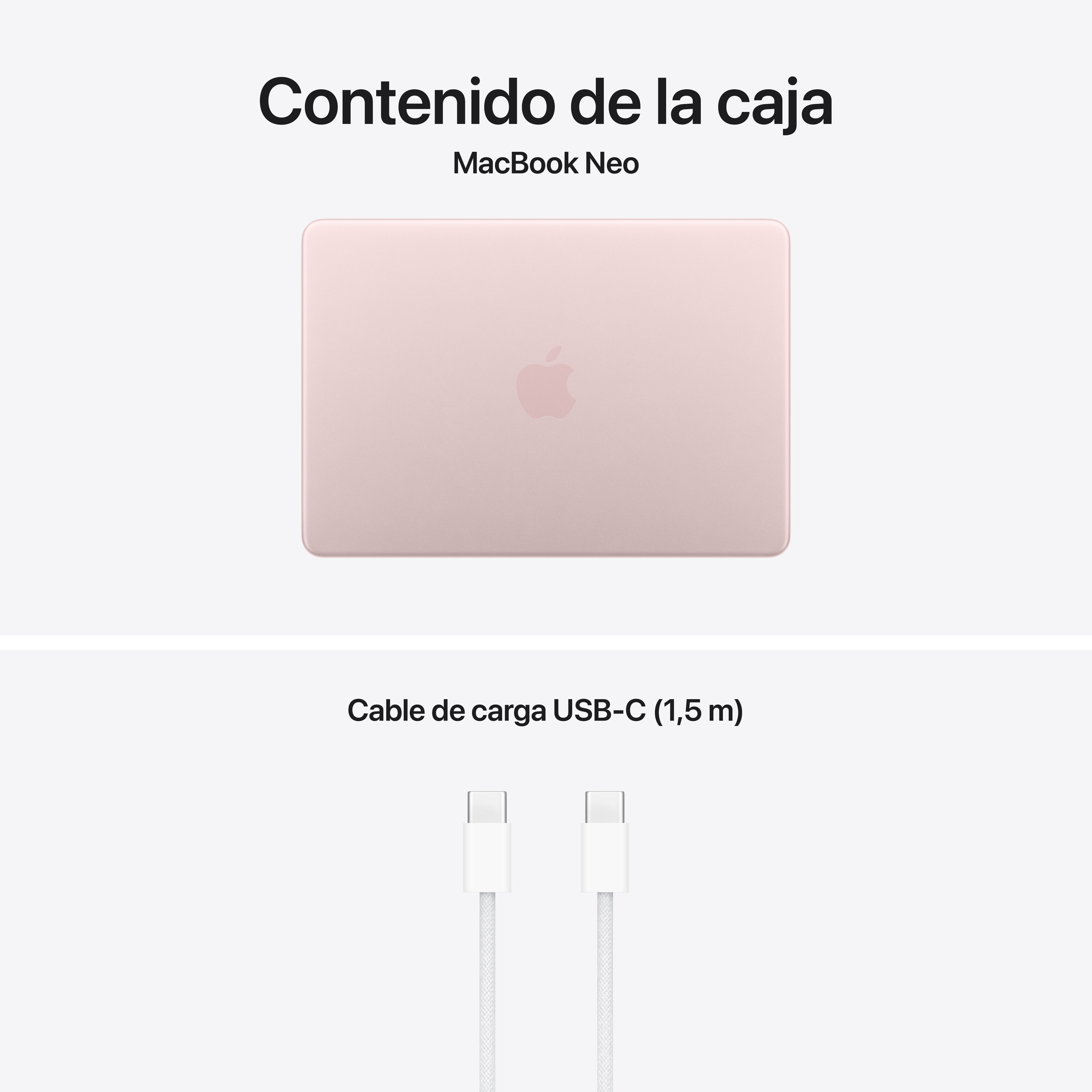 Apple Macbook Neo 13' A18 Pro 6-Core Cpu 8gb 512gb Ssd 5-Core Gpu Touch-Id Rosa Nube