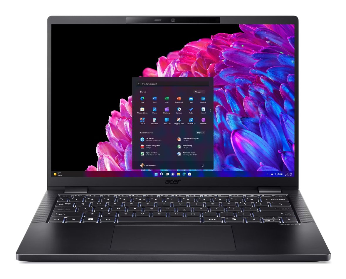 Portátil Acer Travelmate P6 Tmp614-73 Intel Core Ultra 5 125h (14") Wsxga+ 16 Gb Lpddr5x-Sdram 512 Gb Ssd Wi-Fi 7 (802.11be) Windows 11 Pro Negro