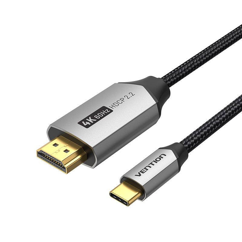 EAN 6922794765153 - Vention CRBBG adaptador de cable de vídeo 1,5 m USB Tipo C HDMI Negro, Gris imagen 1