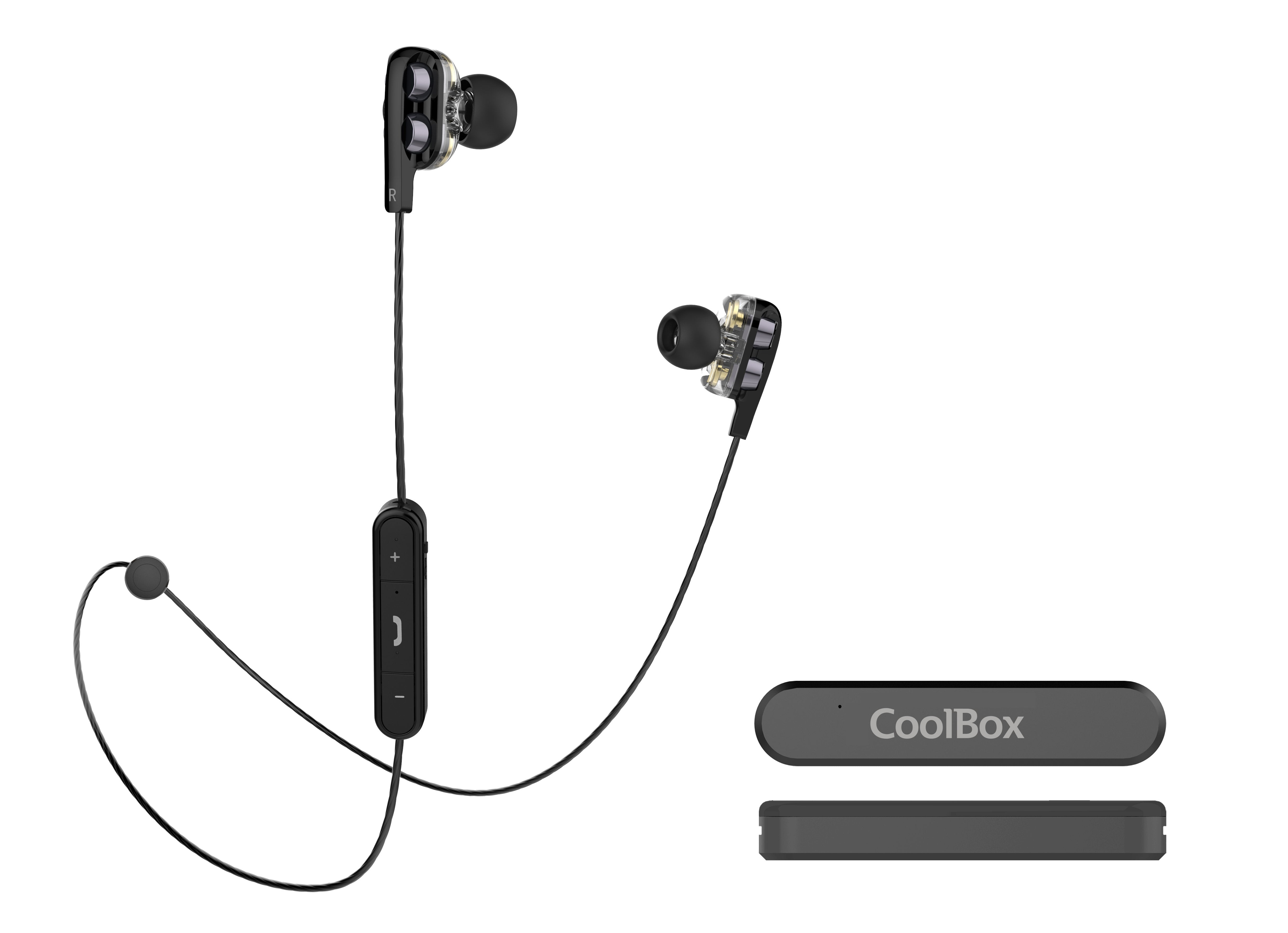 Coolbox Intrauriculares Bluetooth Cooltwin S.Drive Negro