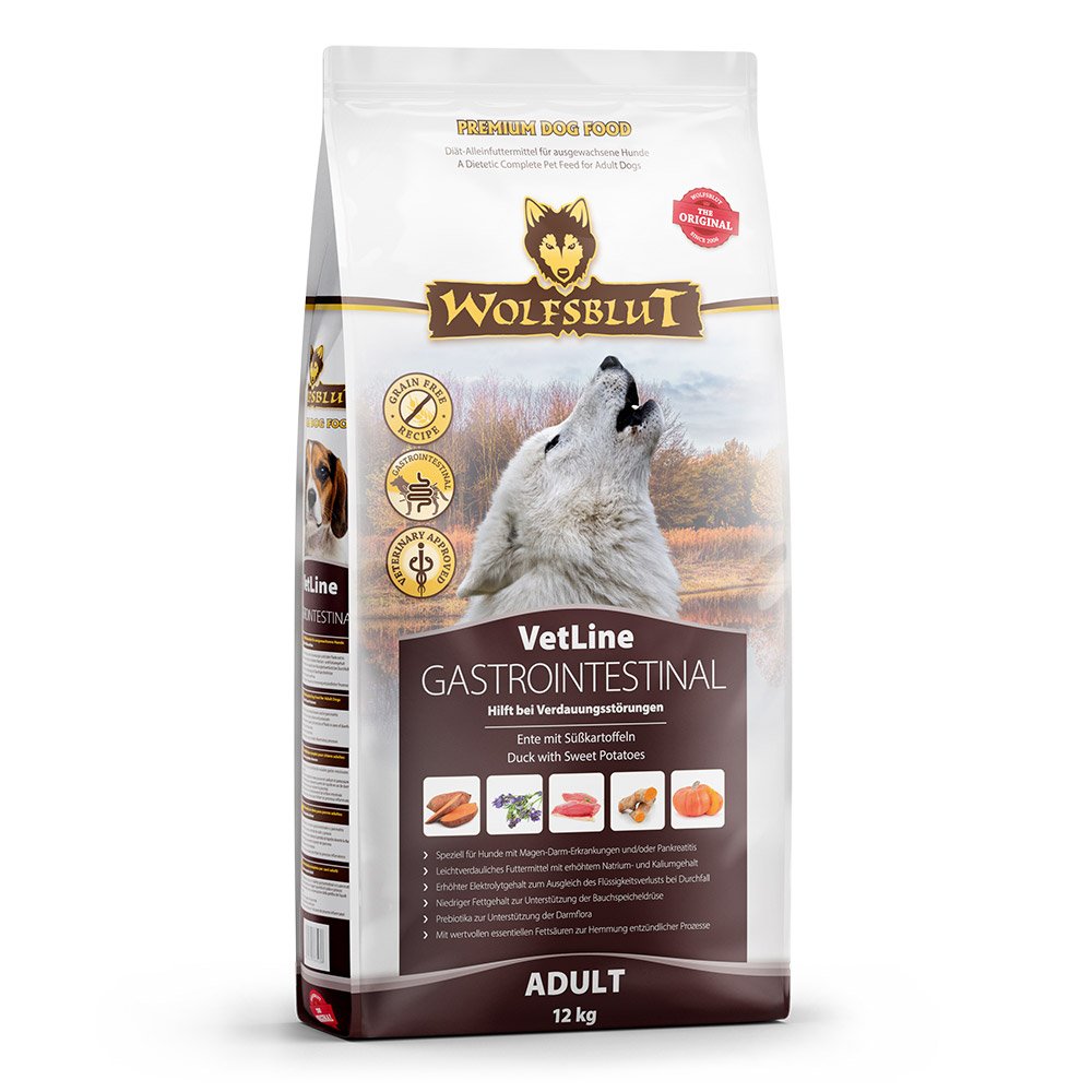 EAN 4260603786558 - Wolfsblut VetLine Gastrointestinal 12 kg Adulto Pato, Batata imagen 1