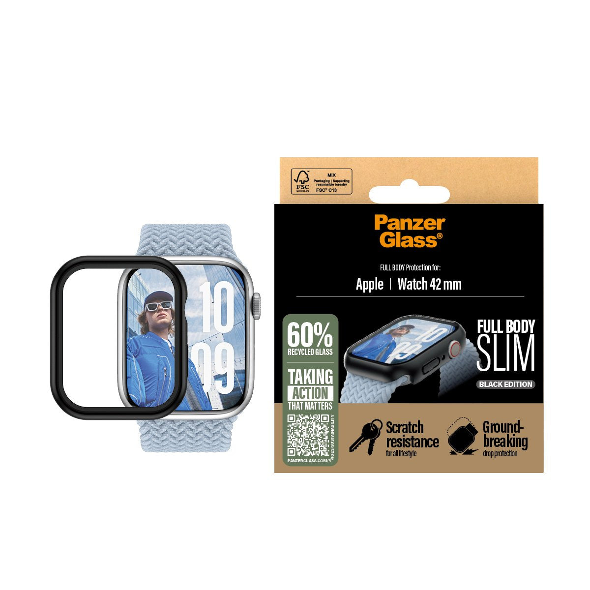 EAN 5715685003653 - PanzerGlass ® Case Full Body Slim Black Apple Watch Series 11 | 10 | 42mm Protector de pantalla 1 pieza(s imagen 2