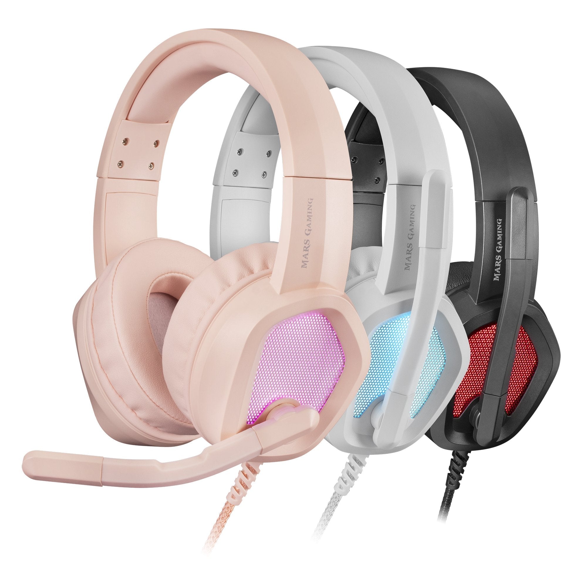 Auriculares Gaming Con Micrófono Mars Gaming Mh320 Jack 3.5 Rosas