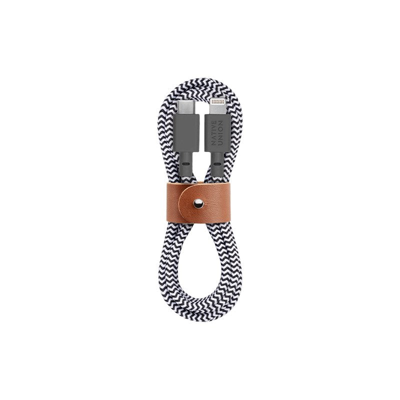EAN 4895200429777 - Native Union BELT-KV-CL-ZEB-2 cable de conector Lightning 1,2 m Negro, Blanco imagen 1