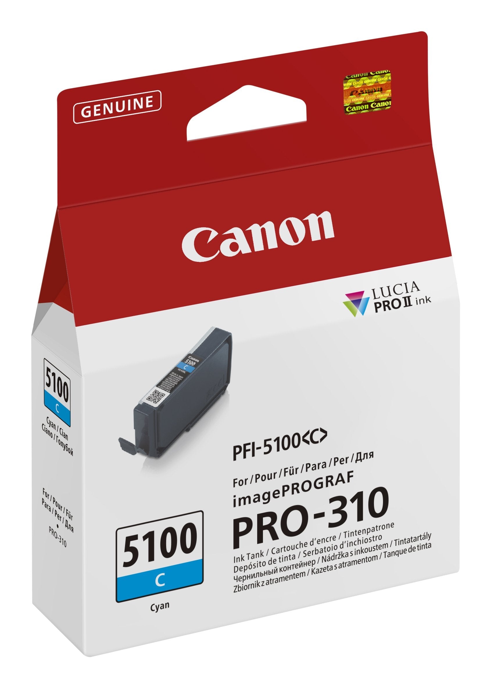 EAN 4549292242966 - Canon PFI-5100 C cartucho de tinta 1 pieza(s) Original Cian imagen 2