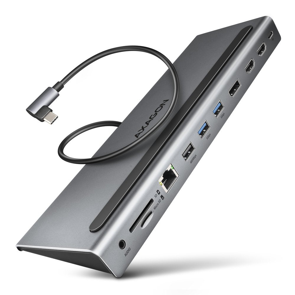 EAN 8595247907608 - Axagon HMC-4KX3 base para portátil y replicador de puertos Alámbrico USB 3.2 Gen 1 (3.1 Gen 1) Type-C Gri imagen 1