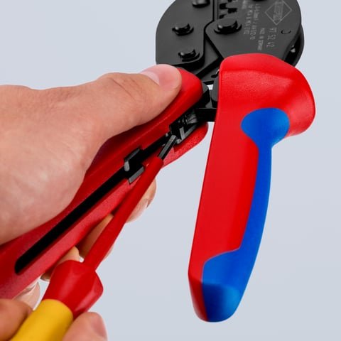 EAN 4003773092117 - Knipex 97 52 42 crimpadora Herramienta para prensar Azul, Rojo imagen 10