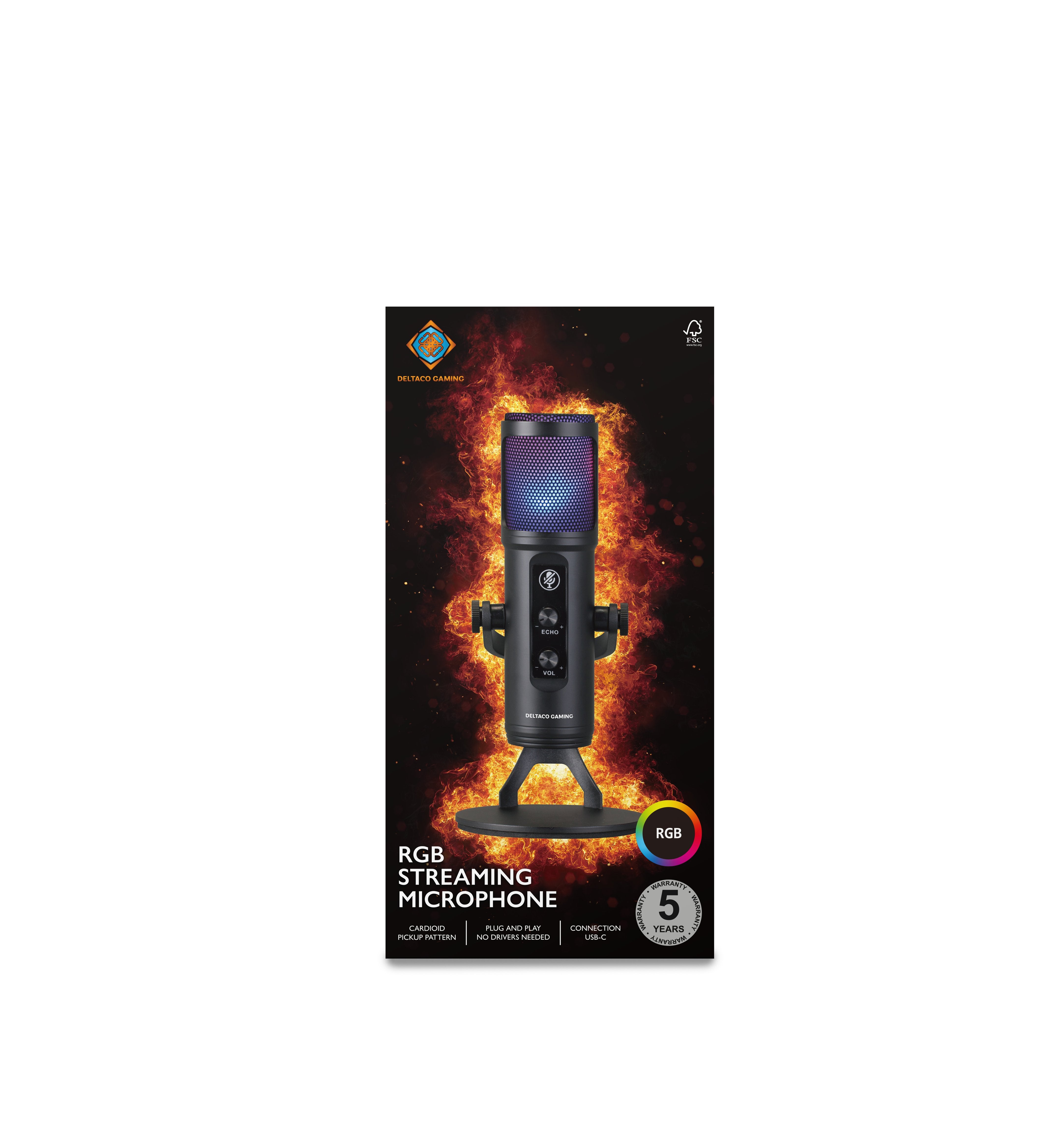 EAN 7333048060846 - Deltaco Gaming GAM-171 micrófono Negro Micrófono para crear podcasts imagen 10