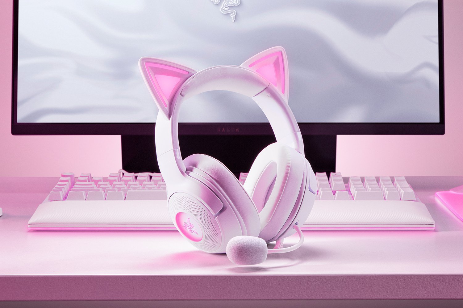 EAN 8887910060971 - Razer Kraken Kitty V2 Auriculares Alámbrico Diadema Juego USB tipo A Blanco imagen 5