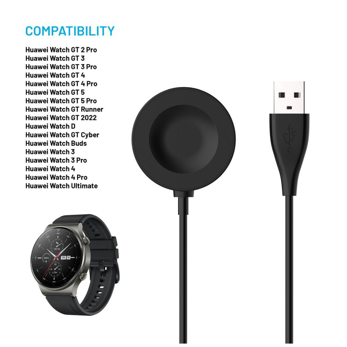 EAN 8591680142330 - FIXED FIXDW-864 cargador de dispositivo móvil Reloj inteligente Negro USB Cargador inalámbrico Interior imagen 3