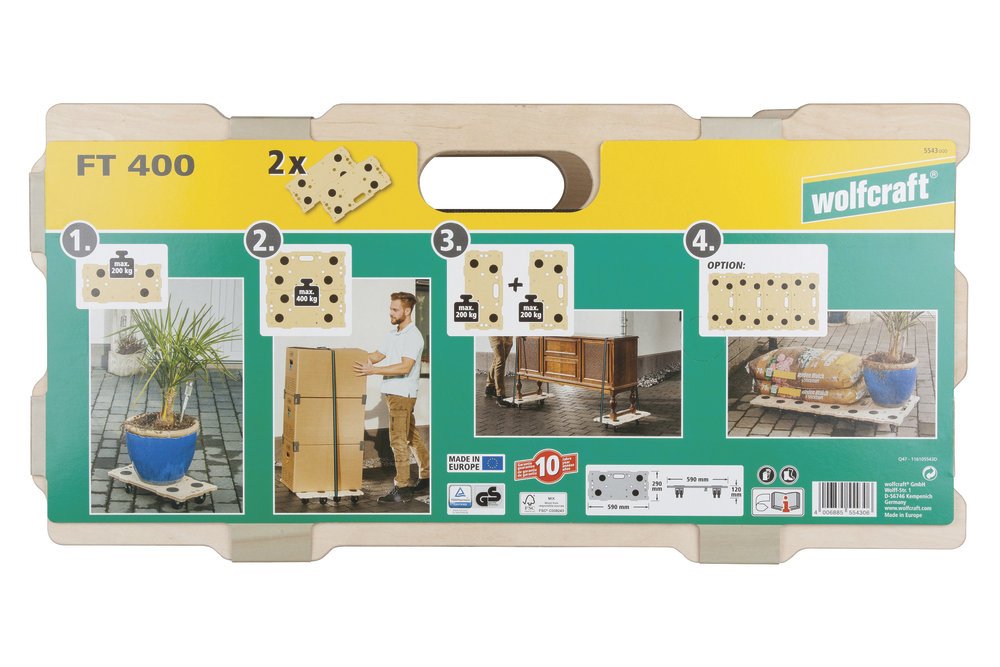 Wolfcraft Möbeltransporter Puzzle Ft 400 200 Kg
