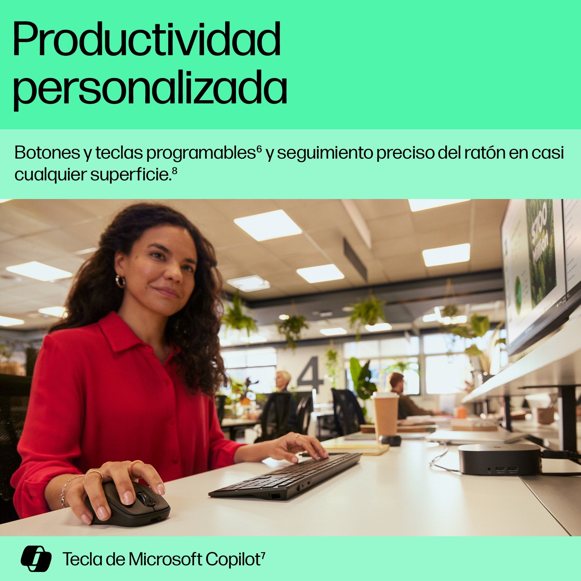 EAN 0198122955299 - HP 725 Multi-Device Rechargeable Wireless Keyboard and Mouse Combo teclado Ratón incluido Oficina RF Wire imagen 3