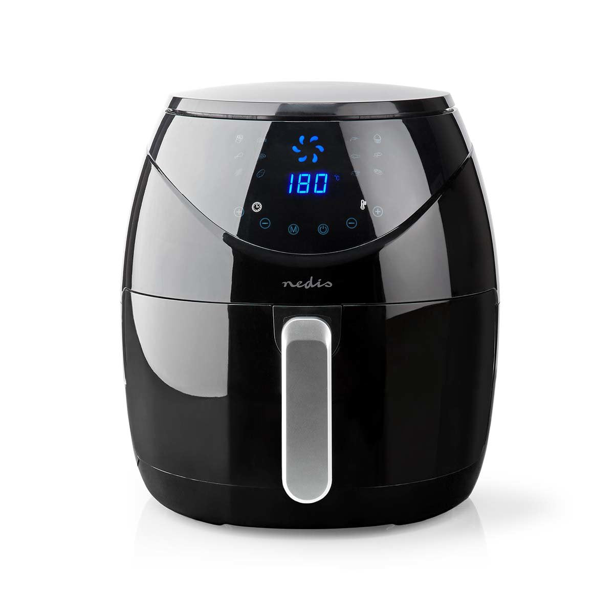 Nedis Freidora De Aire Caliente 4.6 L Minutero: 60 Min Digital Negro