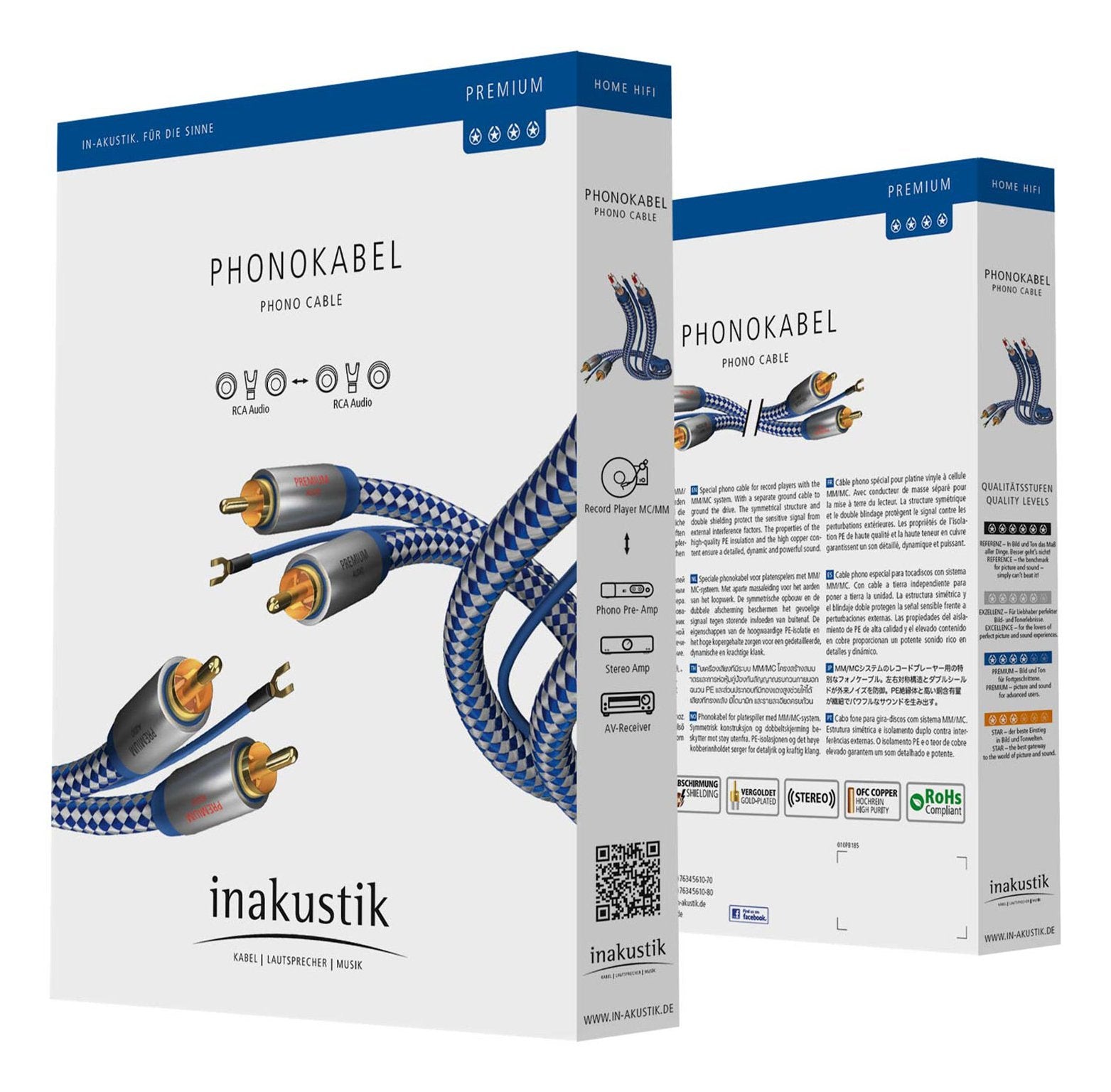 EAN 4001985513550 - Inakustik 00405115 cable de audio 1,5 m 2 x RCA Multicolor imagen 2