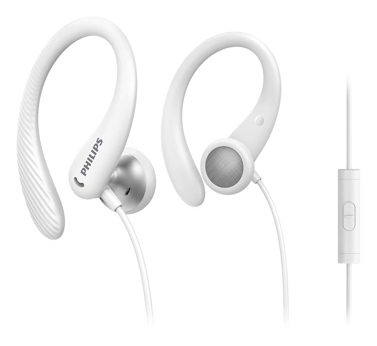 EAN 4895229110458 - Philips TAA1105WT/00 auricular y casco Auriculares Alámbrico gancho de oreja, Dentro de oído Deportes Bla imagen 1