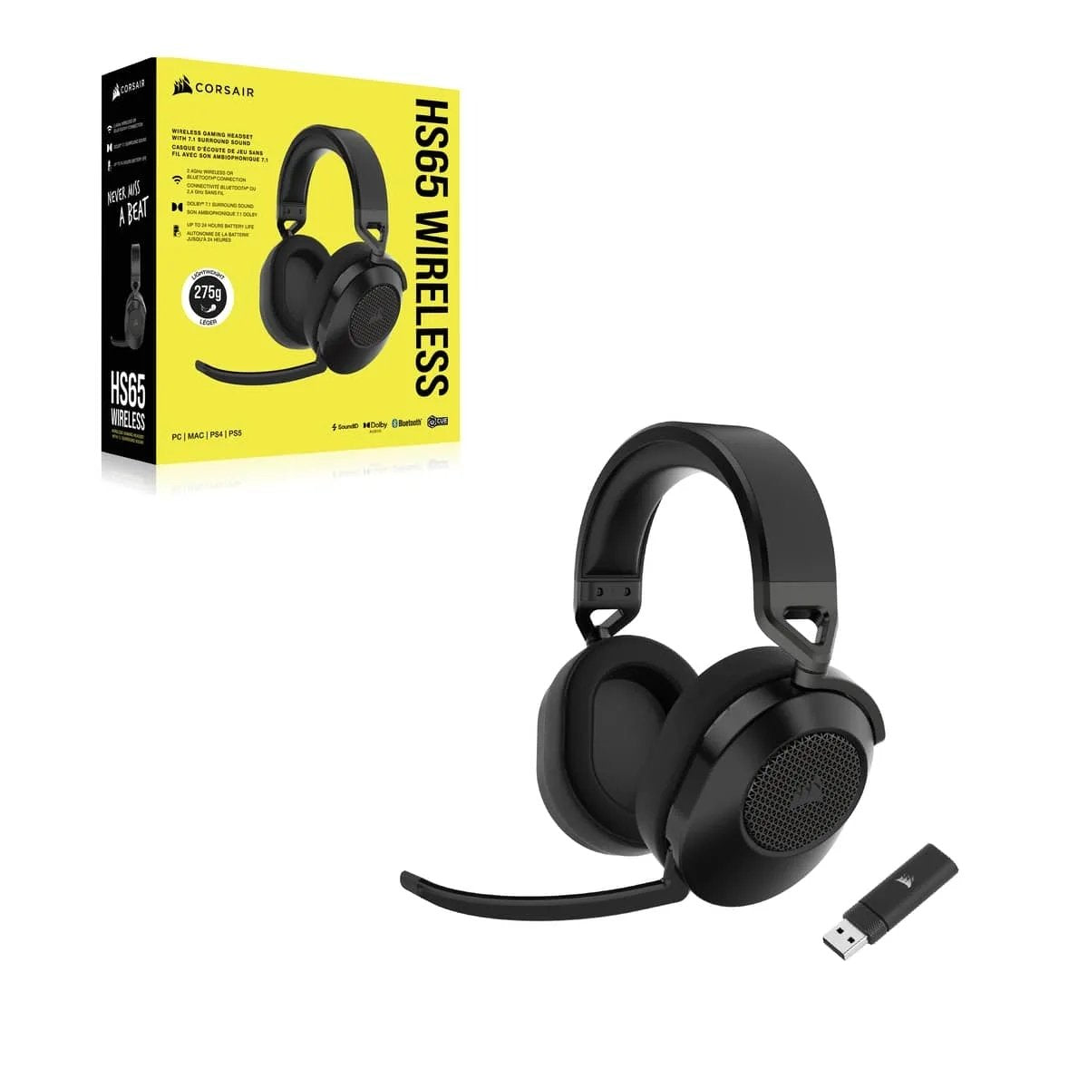 EAN 0840006676485 - Corsair HS65 Auriculares Inalámbrico Diadema Juego Bluetooth Negro imagen 4