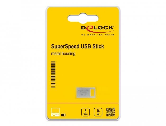 Pendrive Delock 54069 16 Gb Usb Tipo A 3.2 Gen 1 (3.1 Gen 1) Plata