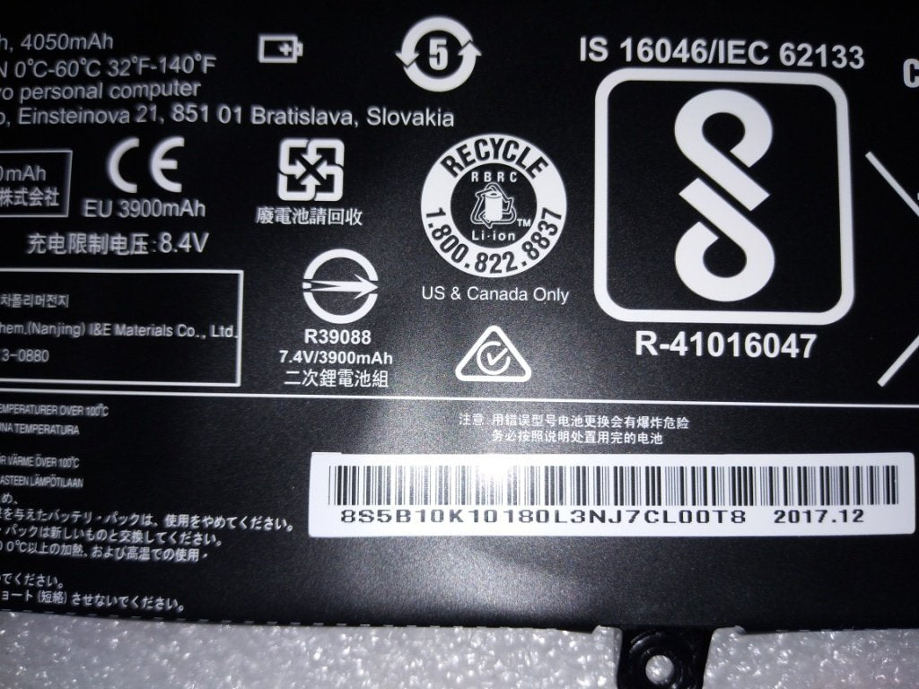 EAN 5706998259844 - Lenovo 5B10K10180 refacción para laptop Batería imagen 3