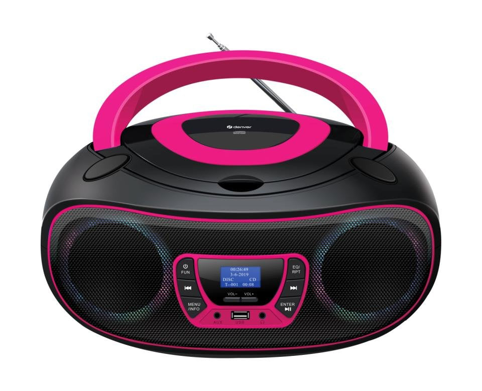 EAN 5706751079993 - Denver TDB-212P Rosa Reproductor de CD portátil imagen 1