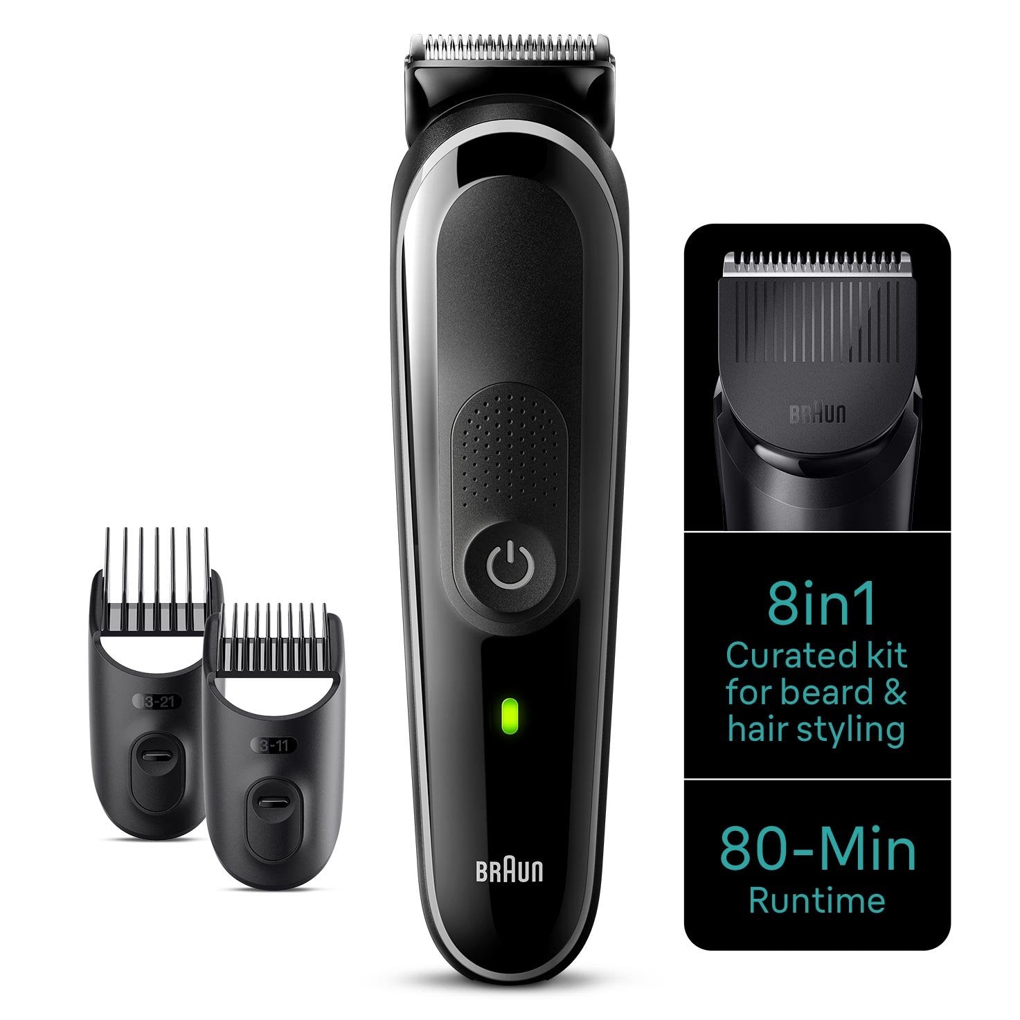 Cortador De Pelo Negro Braun Mgk3440