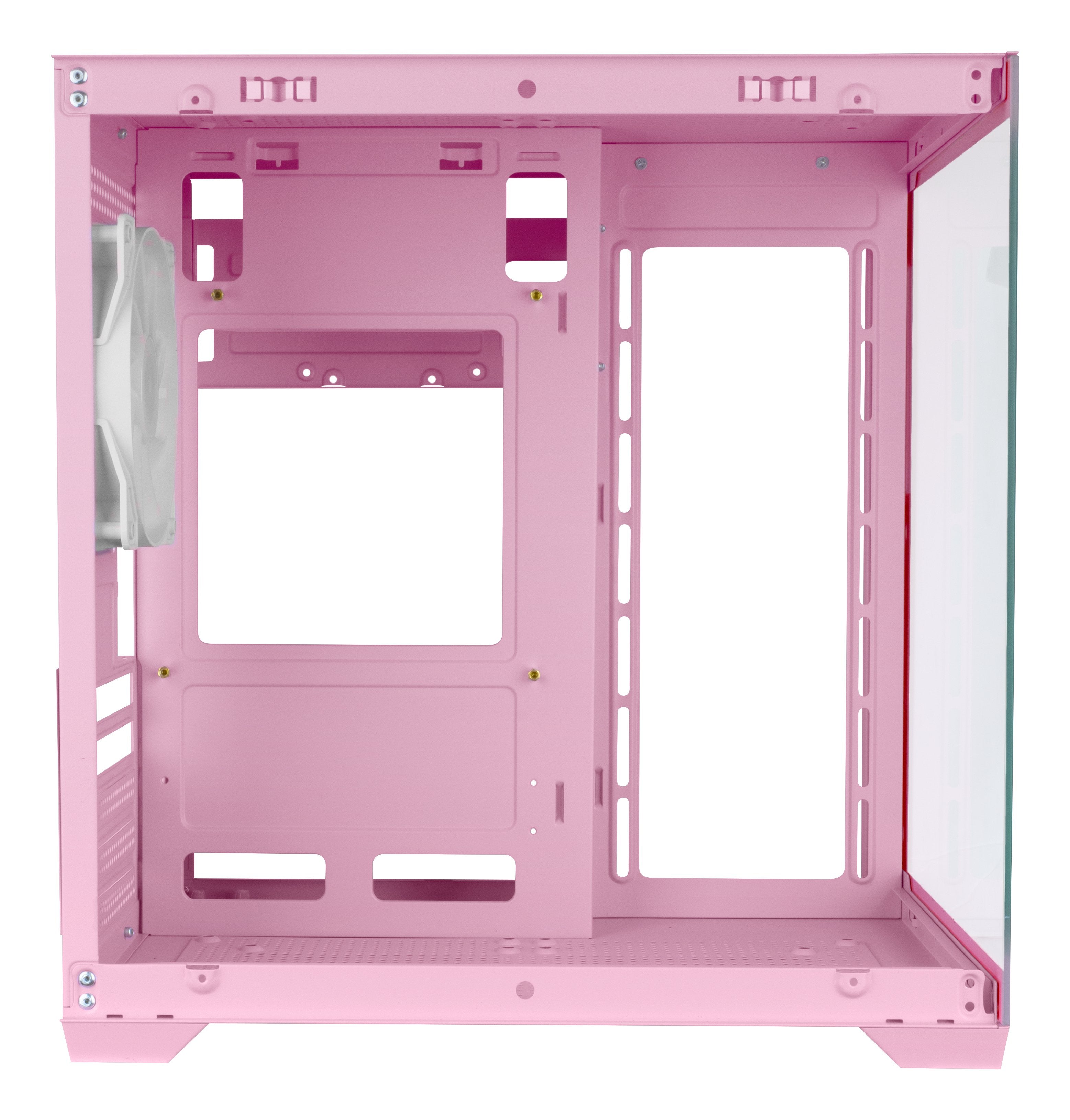 Caja Microatx Cube Mars Gaming Mc-View2p Rosa Cristal Continuo Gpu 330mm 1x3.5 3x2.5