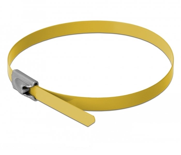 Delock Edelstahlcablebinder L 400 X B 4,6 Mm Gelb 10 Stück