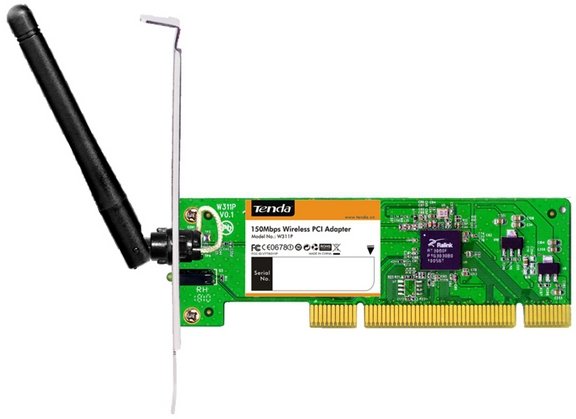 Tenda Tarjeta De Red Wifi W311e Pci-Express Wifi 802.11n 300mbps Antena 2.5dbi