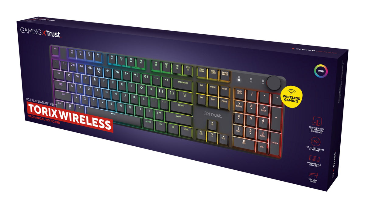 EAN 8713439253689 - Trust GXT 868 Torix teclado Juego USB + RF Wireless + Bluetooth QWERTY Inglés de EE. UU. Negro imagen 6