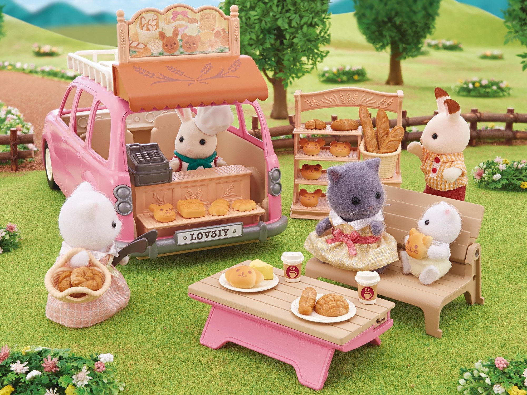 Epoch Sylvanian Families - Familienauto Con Picknickzubehör 5535
