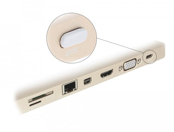 Delock 64095 Cubierta Antipolvo Para Usb Type-C Hembra Sin Agarre 10 Piezas En Blanco