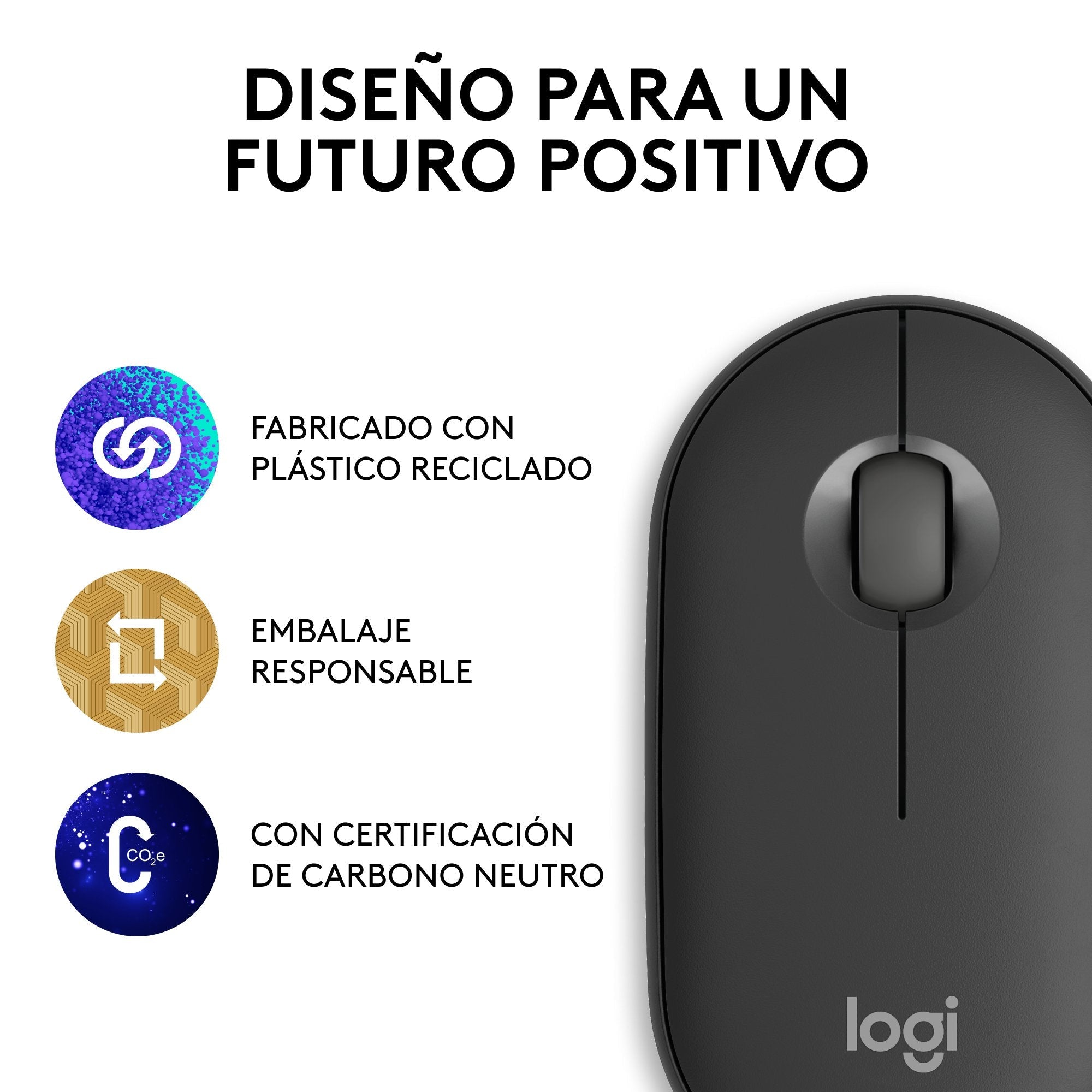 Raton Logitech Wireless Pebble 2 M350s Grafito 910-007015