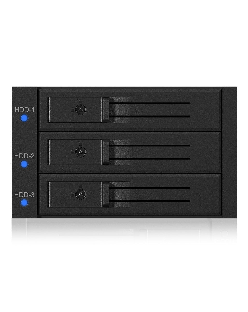 Icy Box Backplane, 3x Sata 3,5" Hdd Für 2x 5,25" Schacht, Hot Swap, Trägerlos